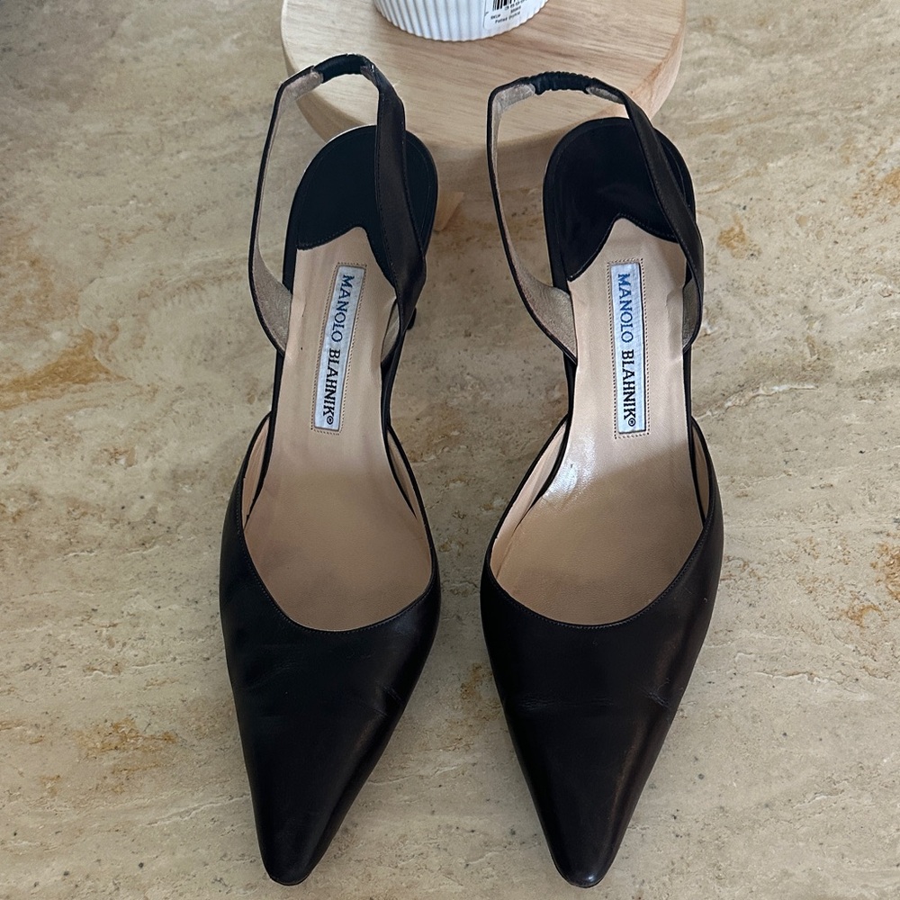 Manolo Blahnik Brown Pointed Toe Heels